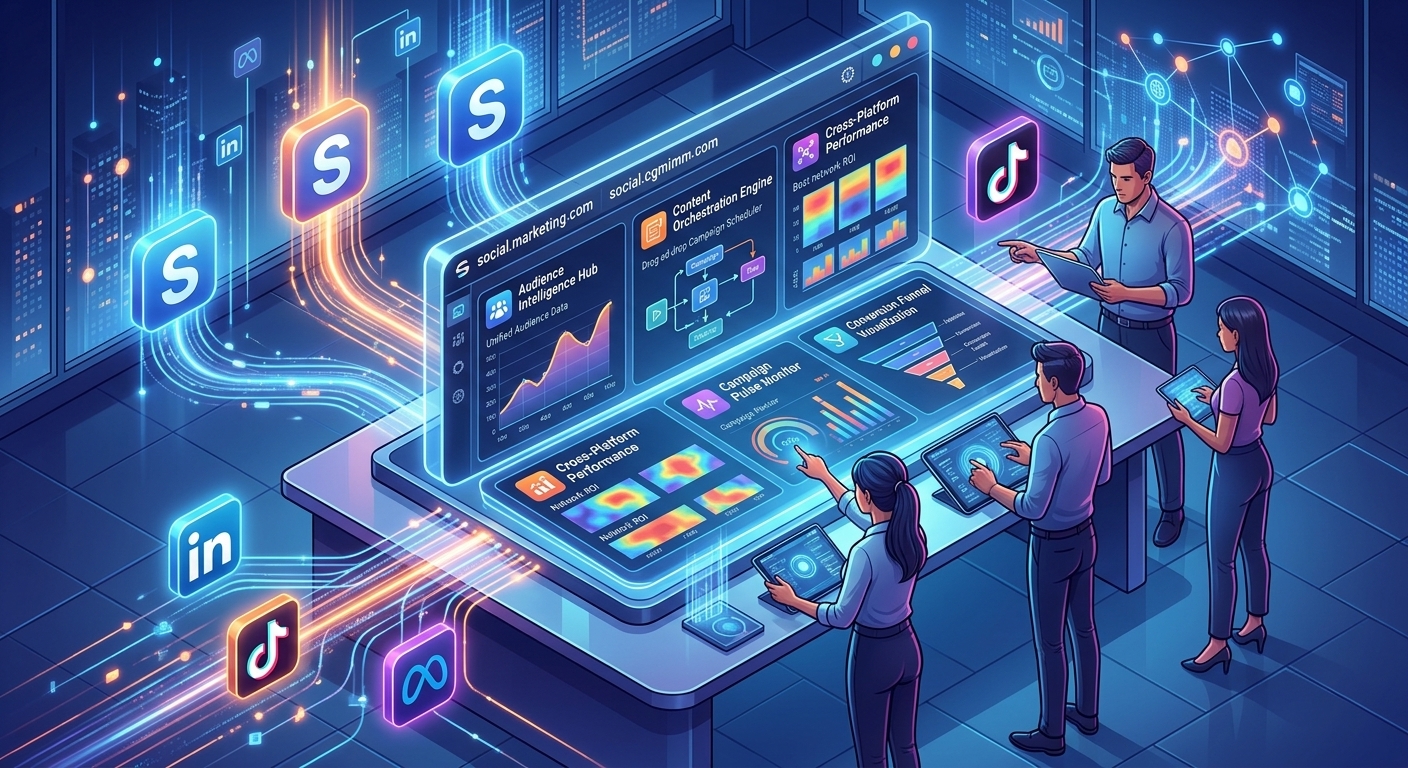 SocialAI platform — audience intelligence, campaign orchestration, and cross-platform performance